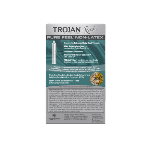 TROJAN RAW PURE FEEL 10ct