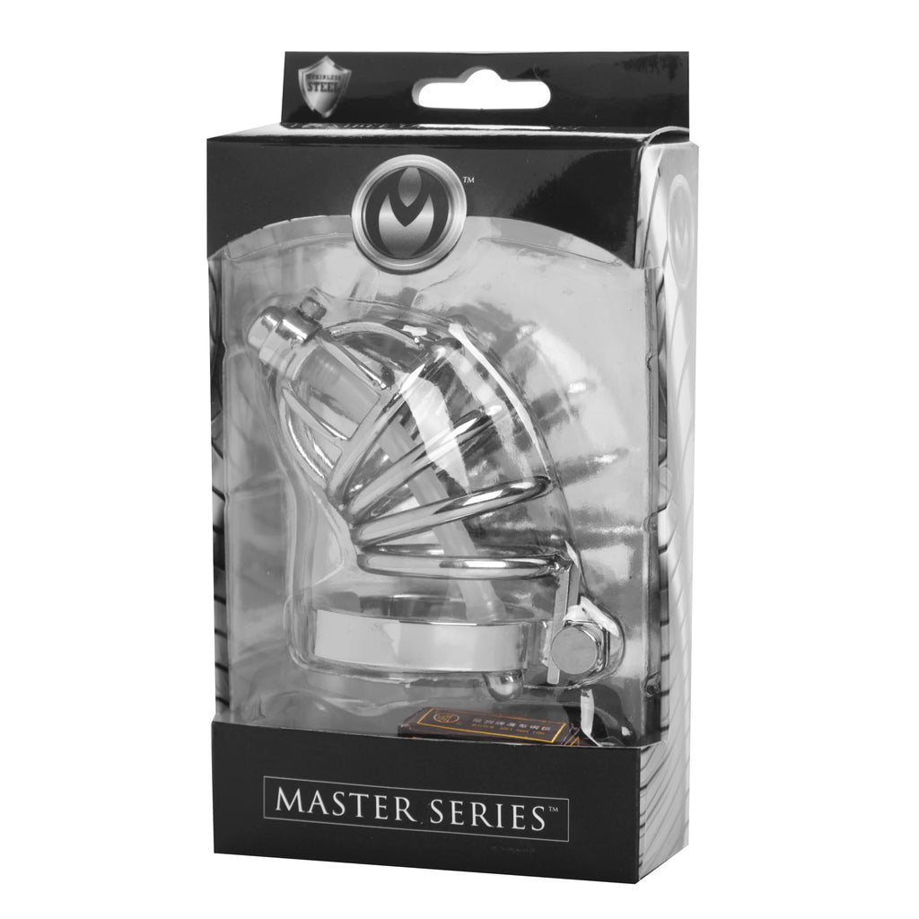 CHASTITY CAGE W/URETHRAL PLUG 2in BA