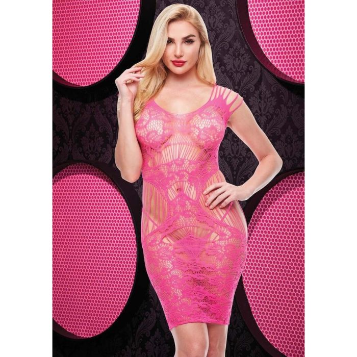 LACE CUT OUT MINI DRSS HT PNK