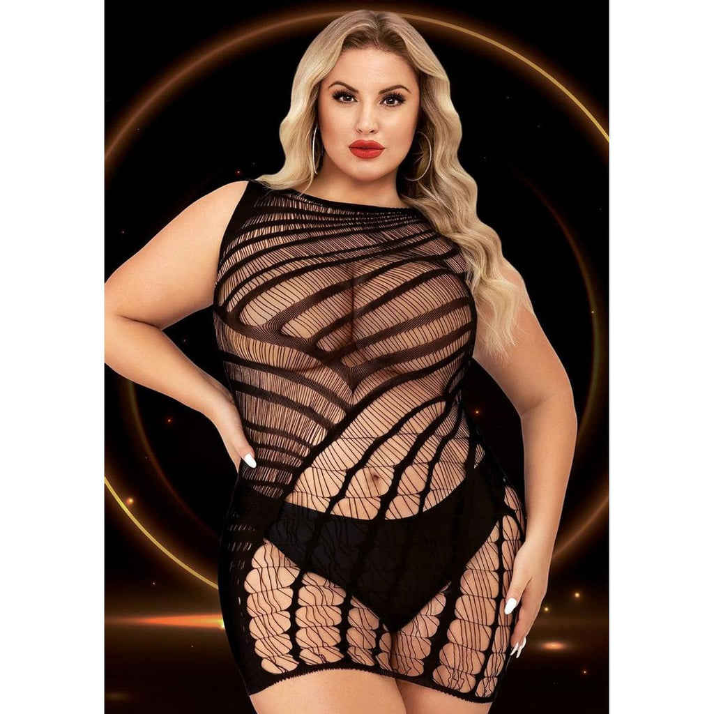 CUT OUT MINI DRESS BLK Q