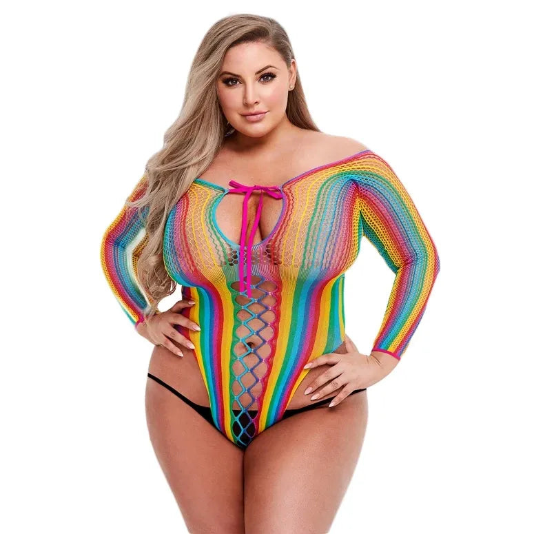 LACE-UP RAINBOW TEDDY Q