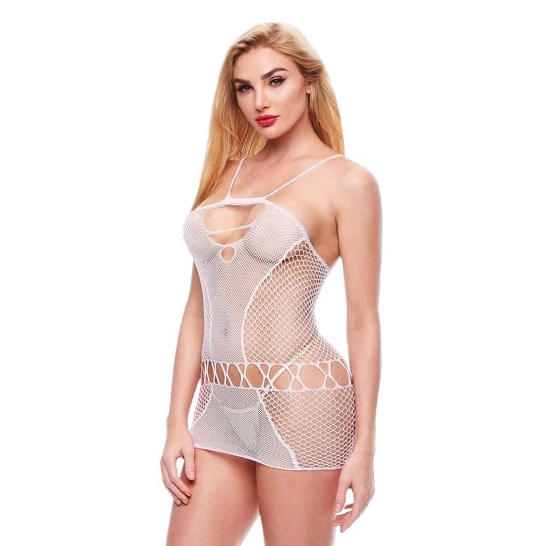 SEXY FSHNT MINI DRESS WHT