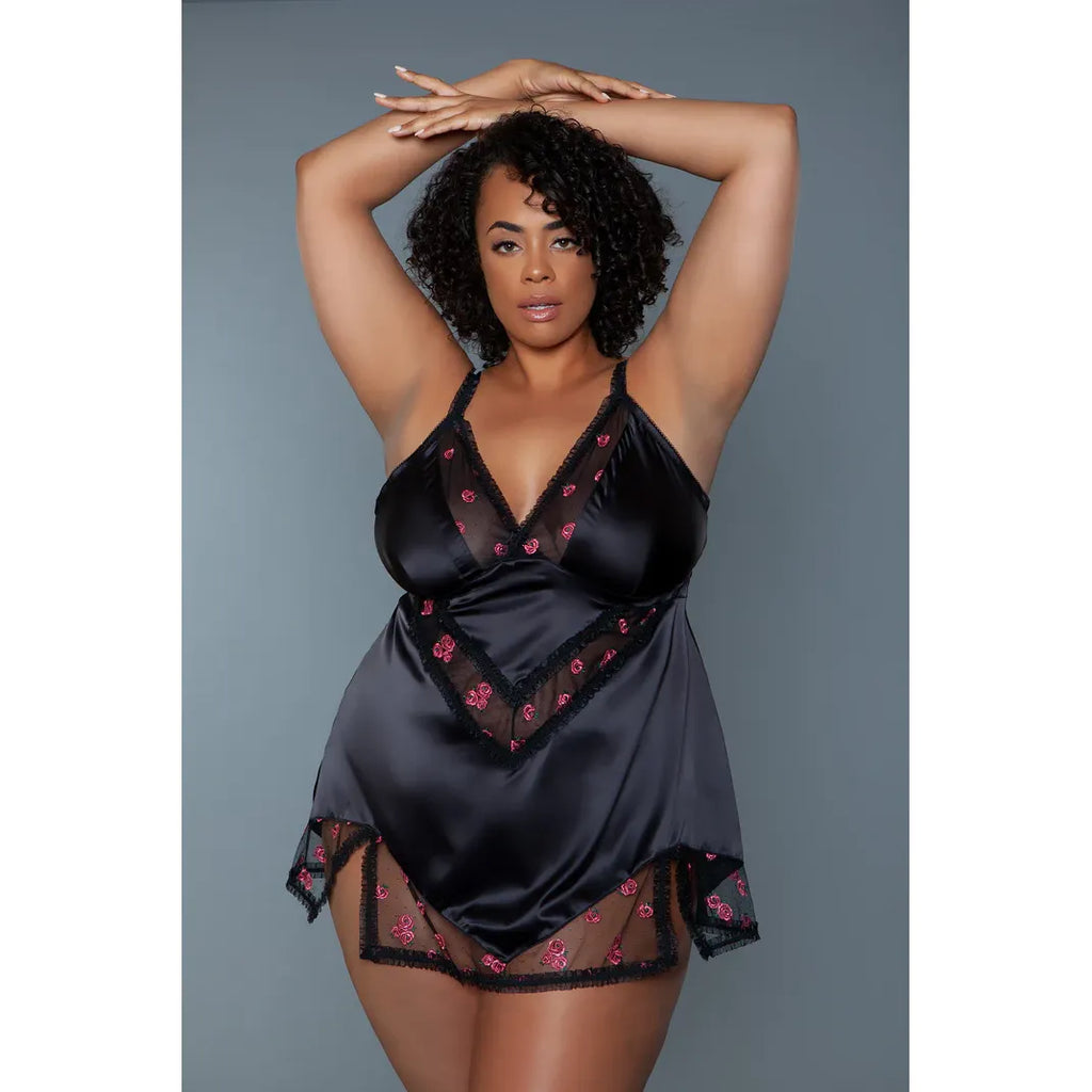 KATHERINE BABYDOLL 3X BLACK