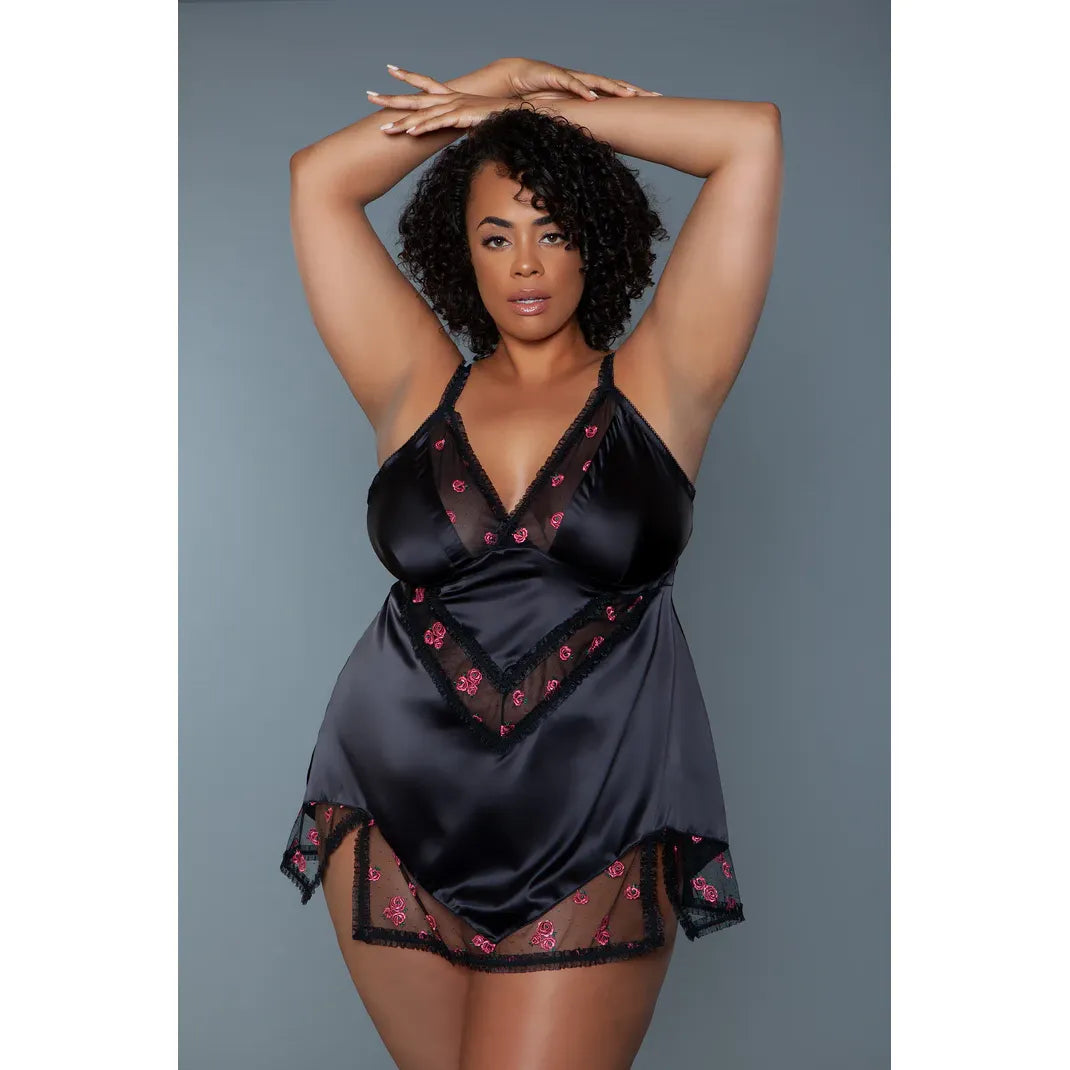 KATHERINE BABYDOLL 3X BLACK