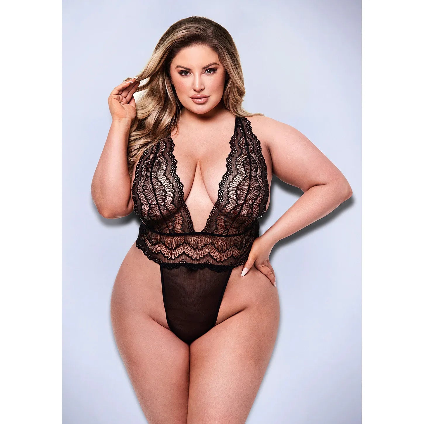 DEEP V TEDDY BLK Q/S