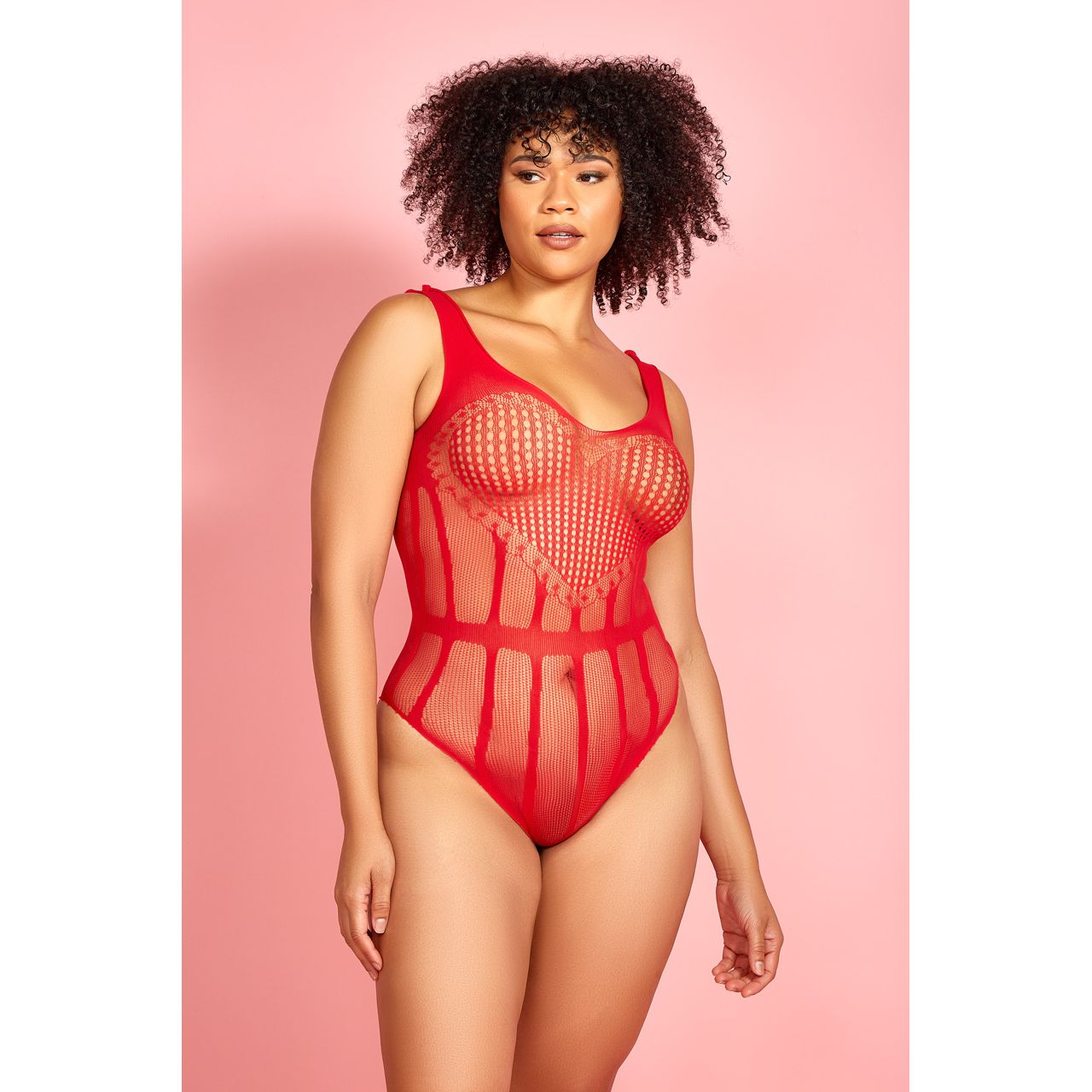 SLV LSS HRT HOISERY TDY RED Q