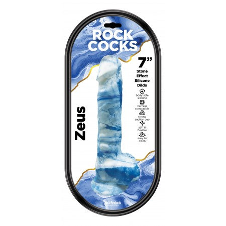 ROCK COCKS ZEUS 7" MRBL DILDO
