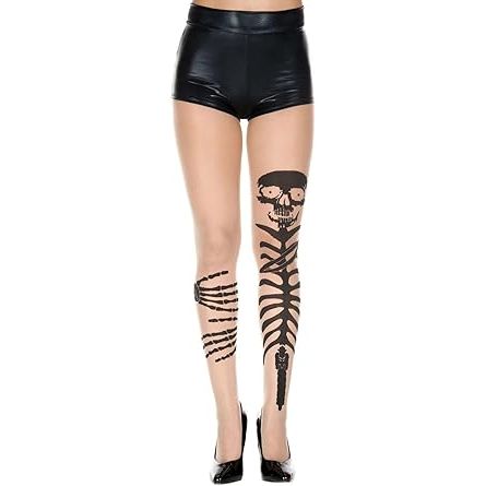 SKELETON PRINT TIGHTS