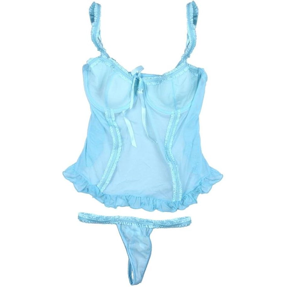 BABYDOLL/G-STRING BLUE S/M