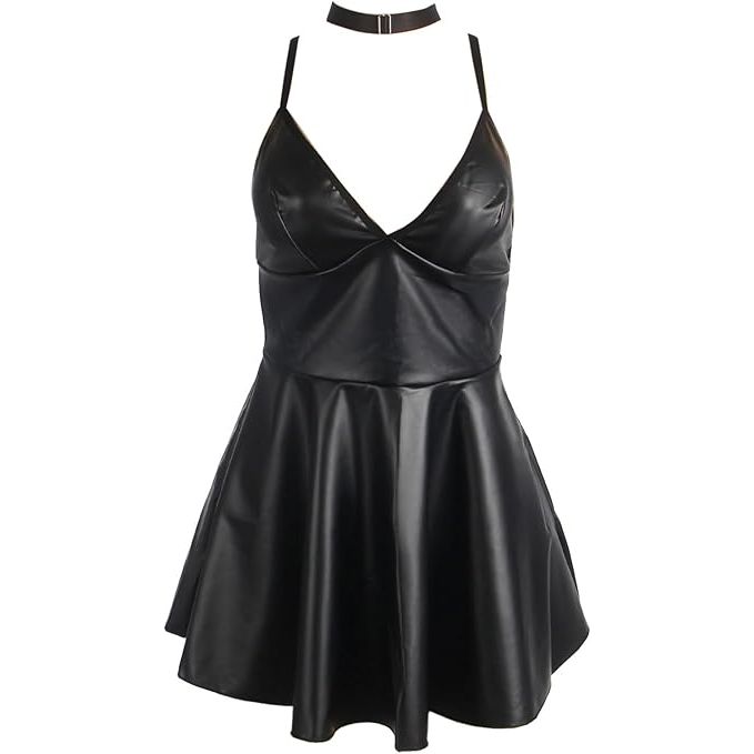 STRAPPY PLEATHER CHEMISE QN