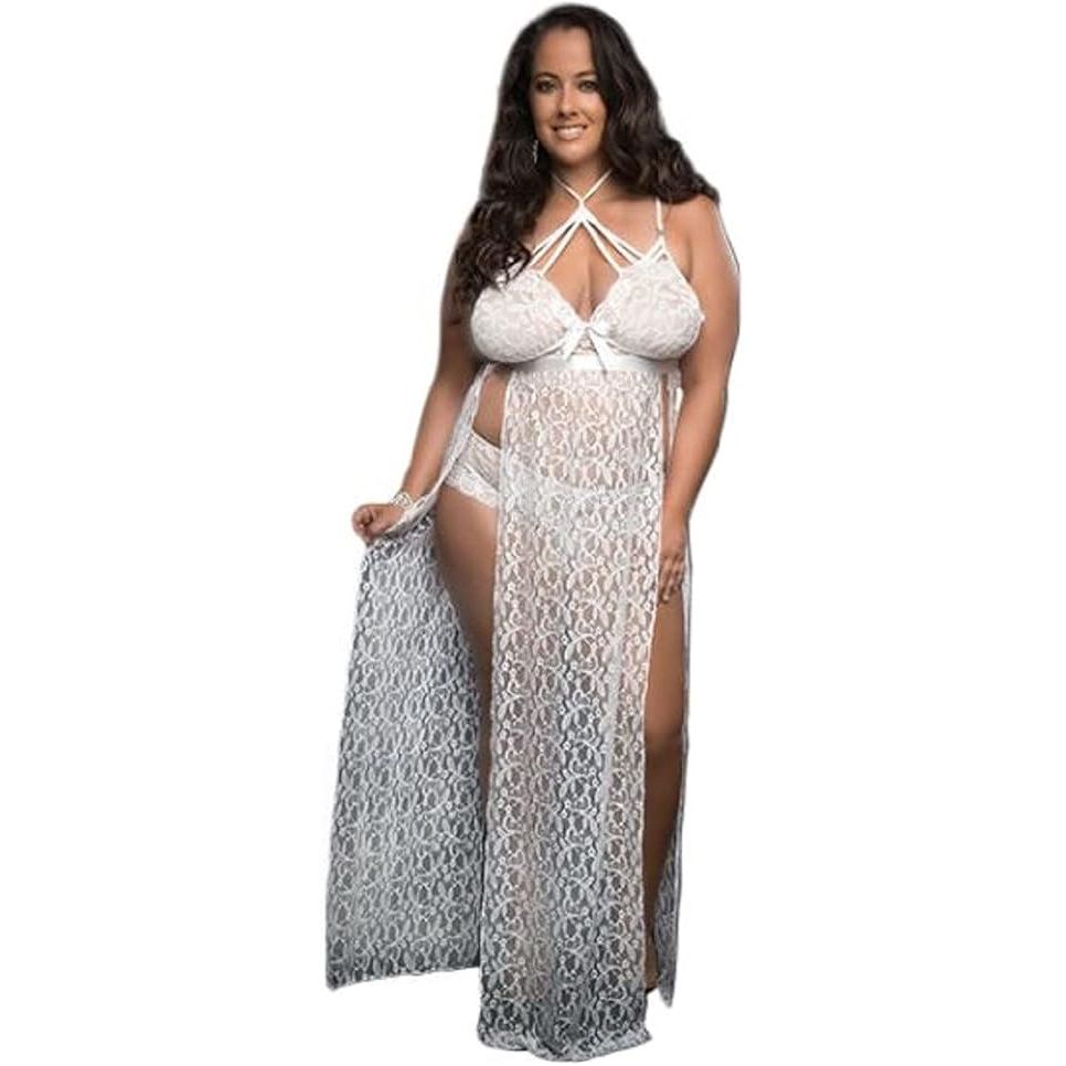 LACE GOWN QS WHITE