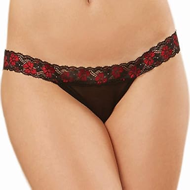 LACE PANTY BLK S/M STRAPPY BCK