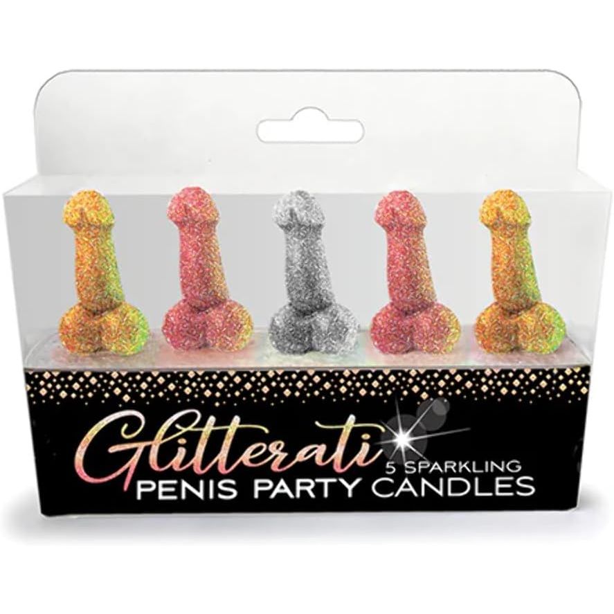 BLACK GLITTER PENIS CANDLE