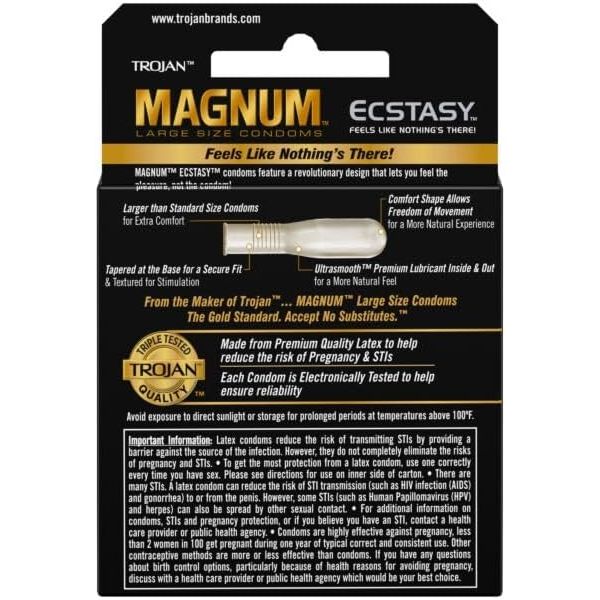 TROJAN MAGNUM THIN CONDOMS 3pk