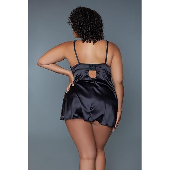 KATHERINE BABYDOLL 1X BLACK