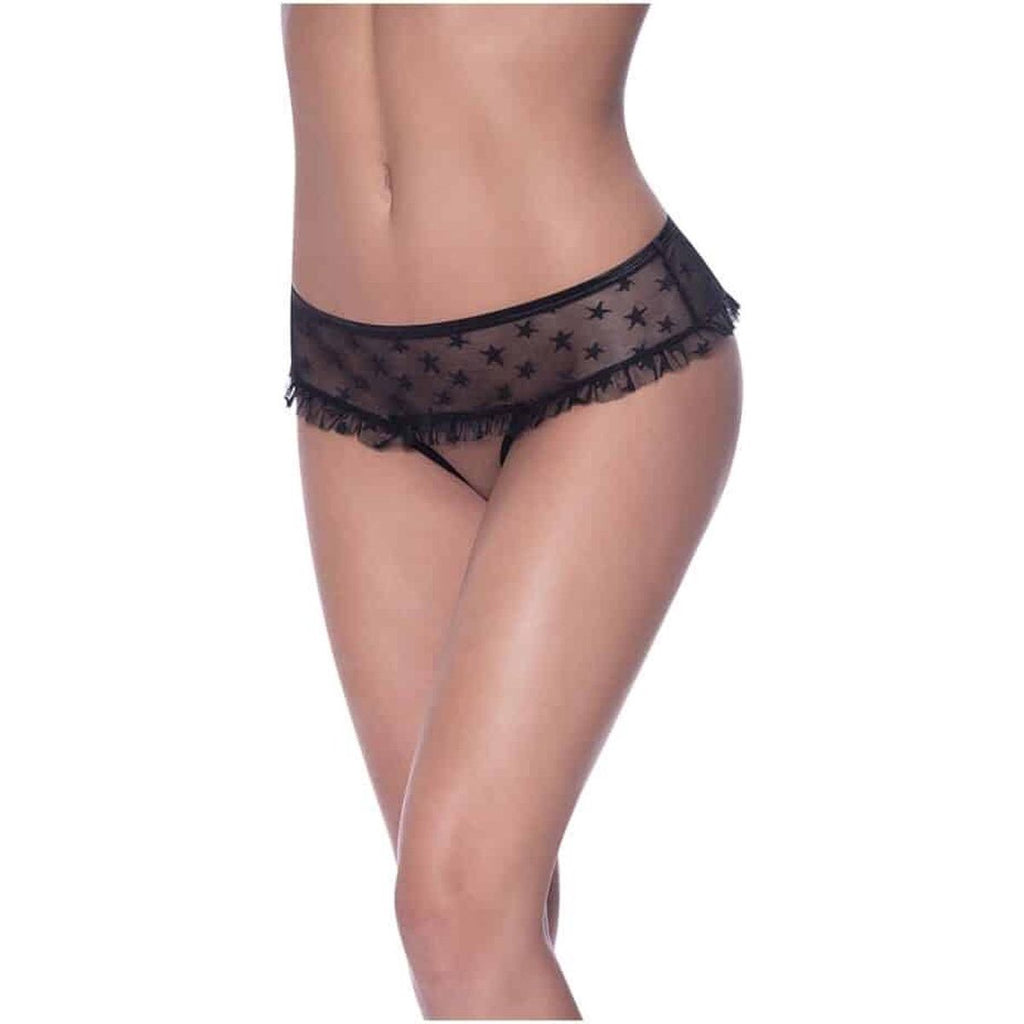 SKIRTED HIPSTER PANTY BLK/MED