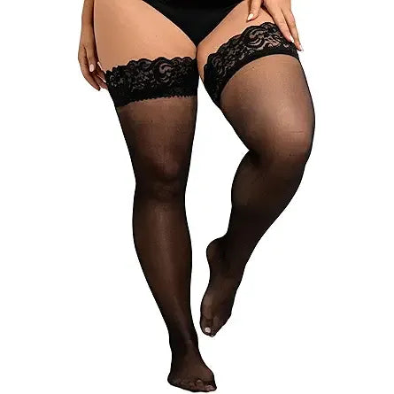 THIGH HIGH STAY UP FISHNET QS BLACK