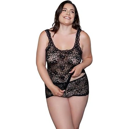 MELINA 2PC FLORAL SET BLK M