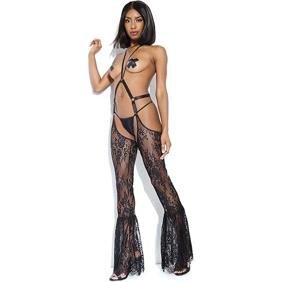 CHAPS STOCKINGS BLACK OS