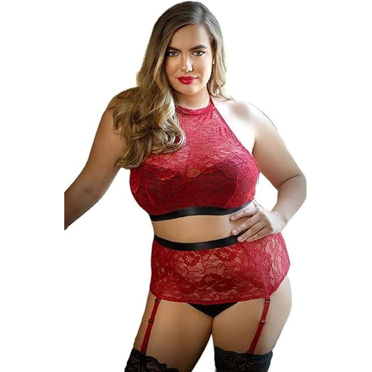 ARIA LACE BRA/HIWST PNTY 3X4X