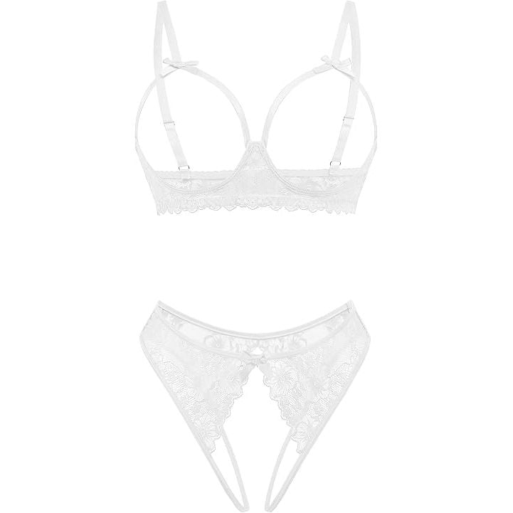 PEEK A BOO BRA & PANTY LXL