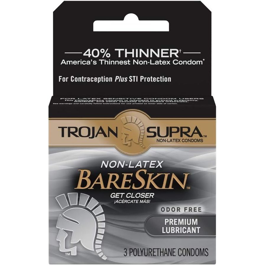 TROJAN SUPRA CONDOMS 3PK. POLYURETE