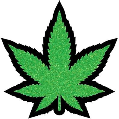 WEED PINS GREEN GLTTR POT LEAF