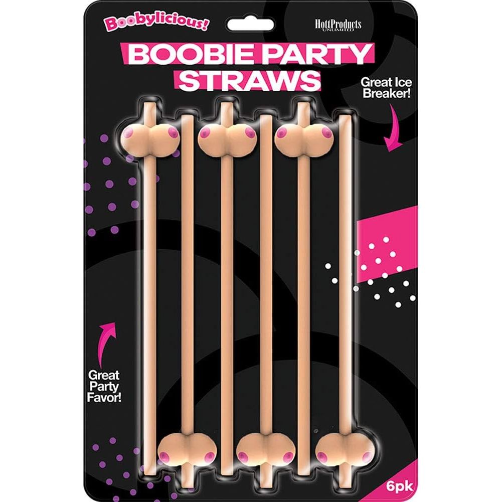 BOOBIE STRAWS FLESH 6pk