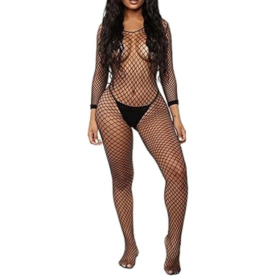 FISHNET BODYSTOCKING BLK OS