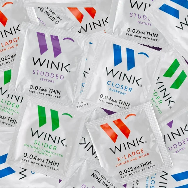 WINK STUDDED CONDOMS 3ct