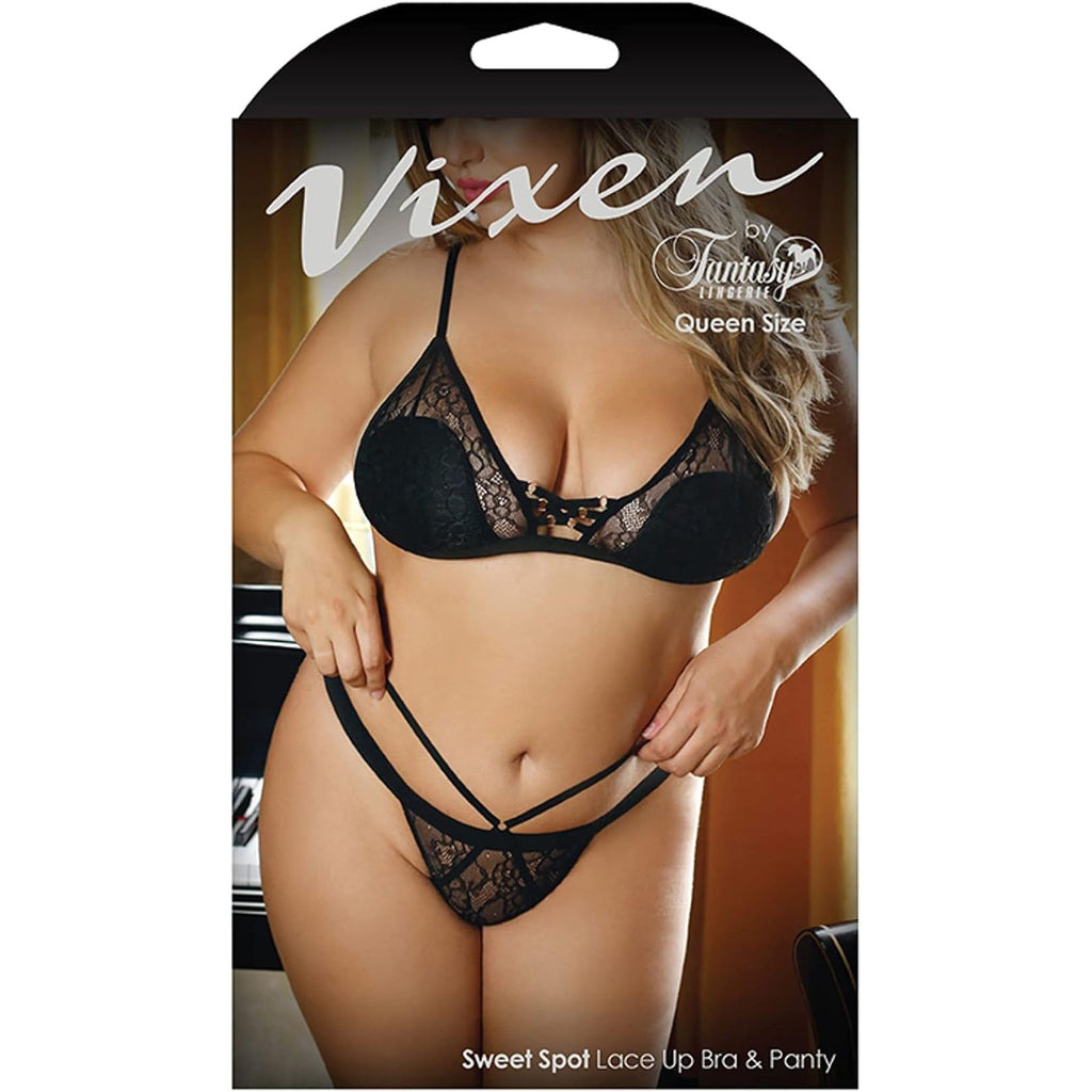 SWEET SPOT QN LACE UP BRA/PNTY
