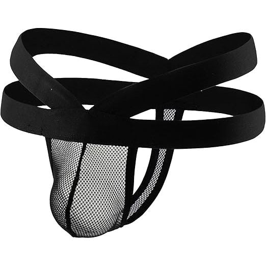 MESH SPNDX BLK MED MEN'S THNG