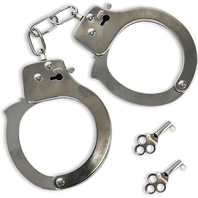 METAL HAND CUFFS-SILVER