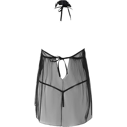 BABYDOLL MESH BLK QN