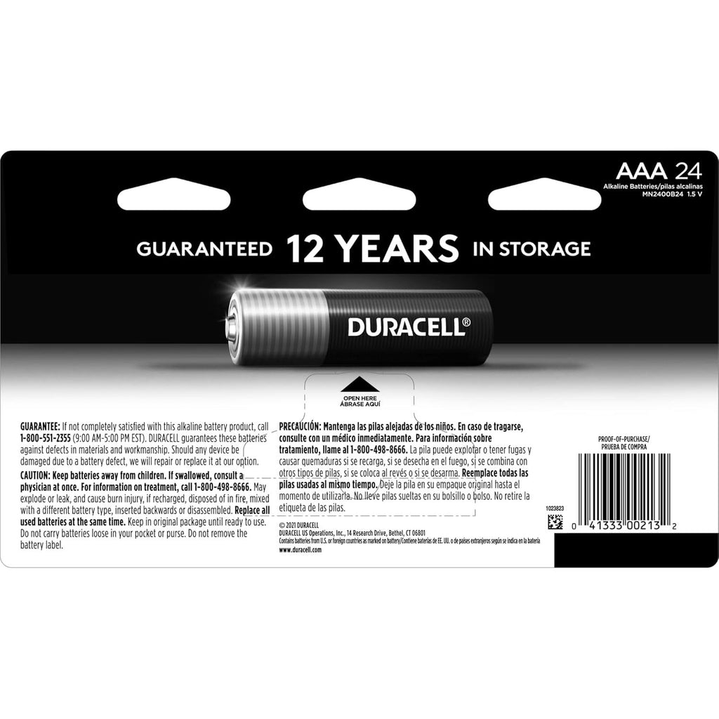 AAA BATTERY ENERGIZER/DURACELL (24ct) $1.79