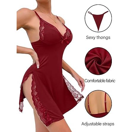 KNIT CHEMISE QN BLK SIDE FLRAL