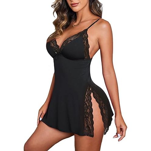 SLEEVELESS HOSIERY CHEMISE BLK