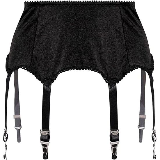 SATIN MESH GARTER BLK MD