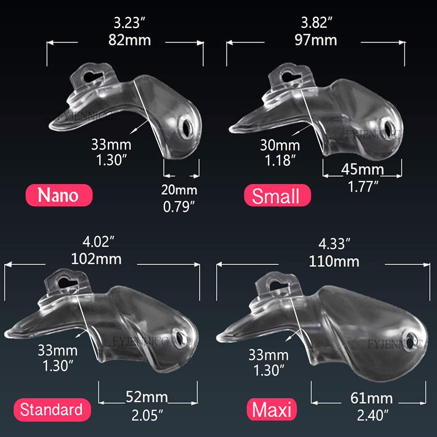 RESIN COCK CAGE 4" BLACK