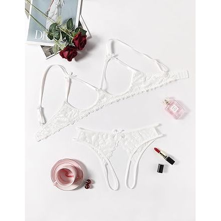 PEEK A BOO BRA & PANTY LXL
