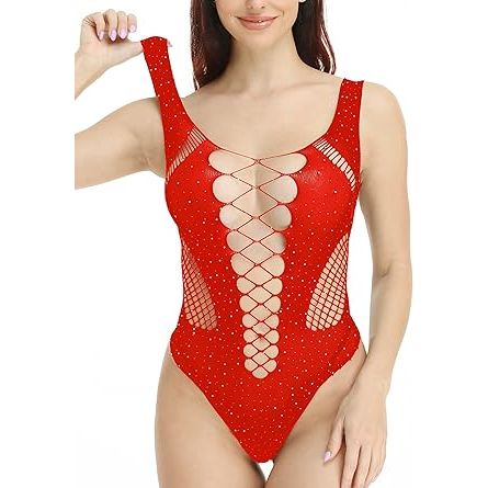 LOW V-BODY RHNSTNE TEDDY SM RD