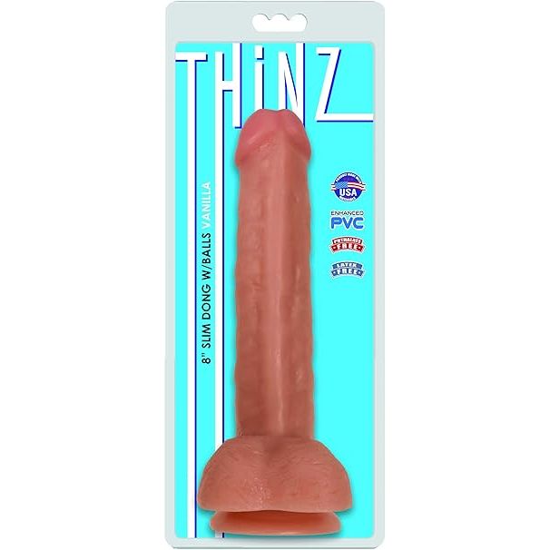 THINZ 8" SLIM DONG W/BALLS VAN