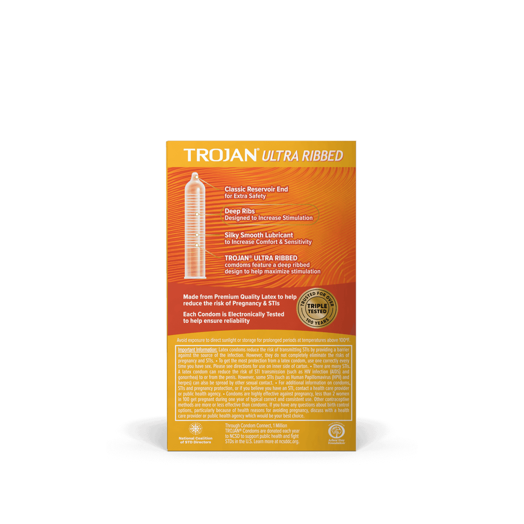 TROJAN RIBBED CONDOMS