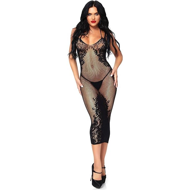 SEAMLESS HALTER DRESS BLACK OS