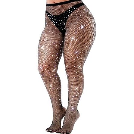 TEDDY GLITTER FISHNET BLK/GLD