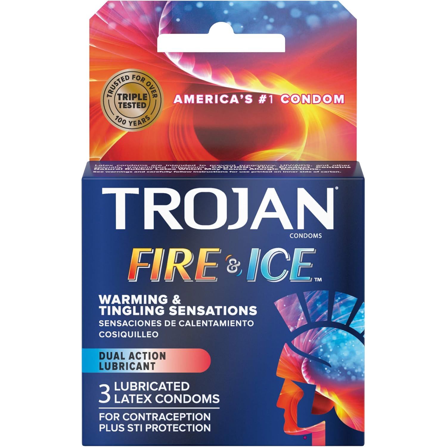TROJAN FIRE & ICE CONDOMS 3pk