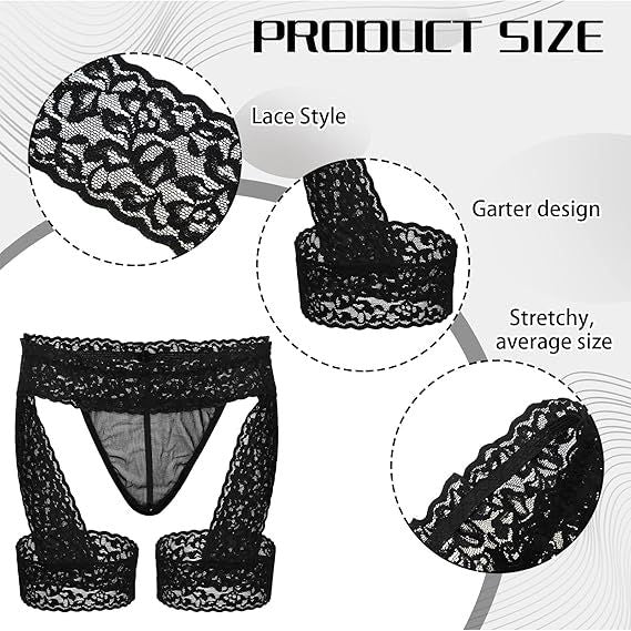 GTRBLT/PANTY/GRTRS BLK SM