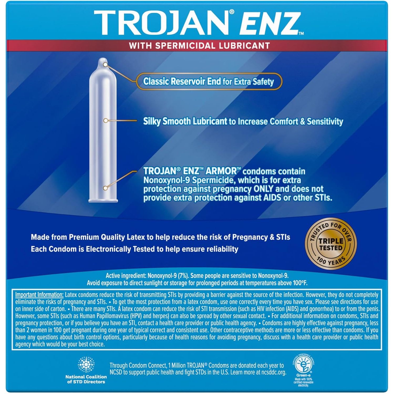 TROJAN-ENZ SPERMICIDAL