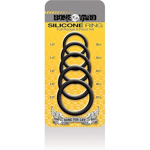 BONEYARD SLCN RING 5pc KIT BLK
