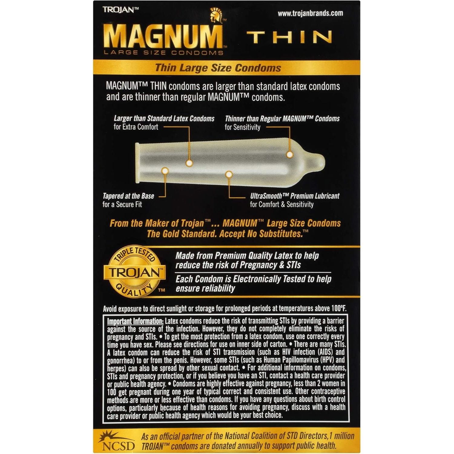 TROJAN MAGNUM THIN 12pk